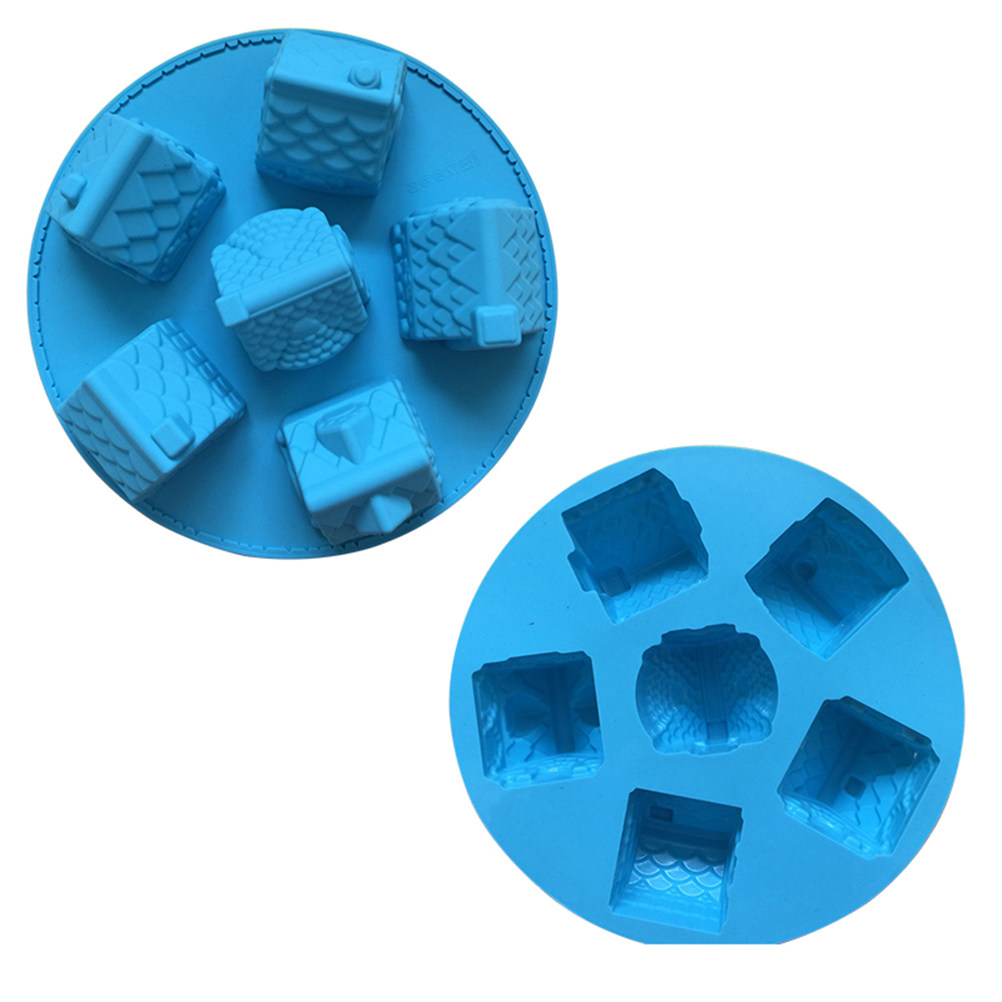 Silicone Mold Tray - スチール製のパンケーキ型、焼き型、オーブン用、焦げ付き防止加工、ハロウィン、クリスマス、新年、フォンダン型、チョコレート型、クリエイティブなデザイン、サボテン