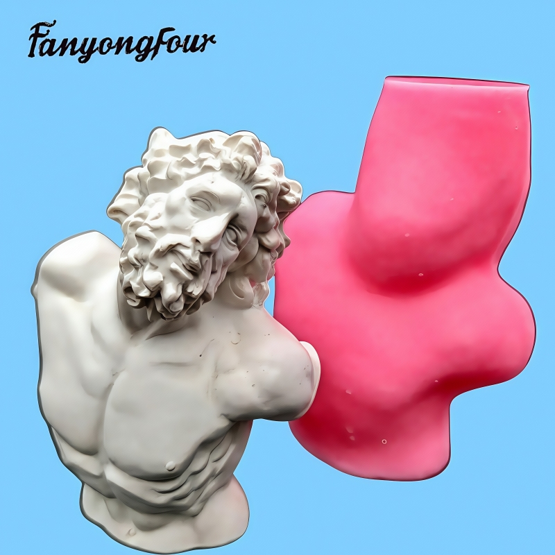 Resin Craft Ideas - Laokong 半身シリコンモールド、石膏樹脂、キャンドル、コンクリート、DIY 手作り工芸品や装飾品