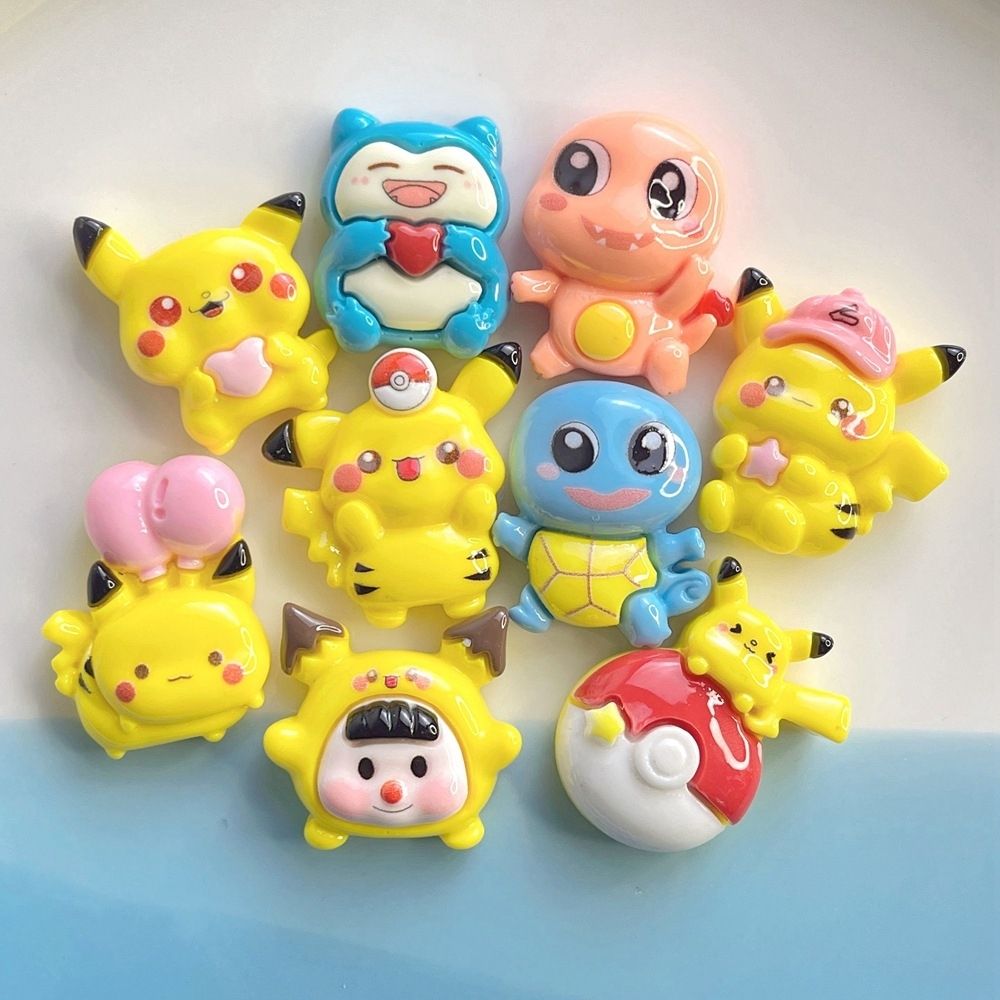Crafting Resin - ポケモンの漫画風DIYクラフト材料、レジンアクセサリー、カビゴンやリトルバニラなどの小物