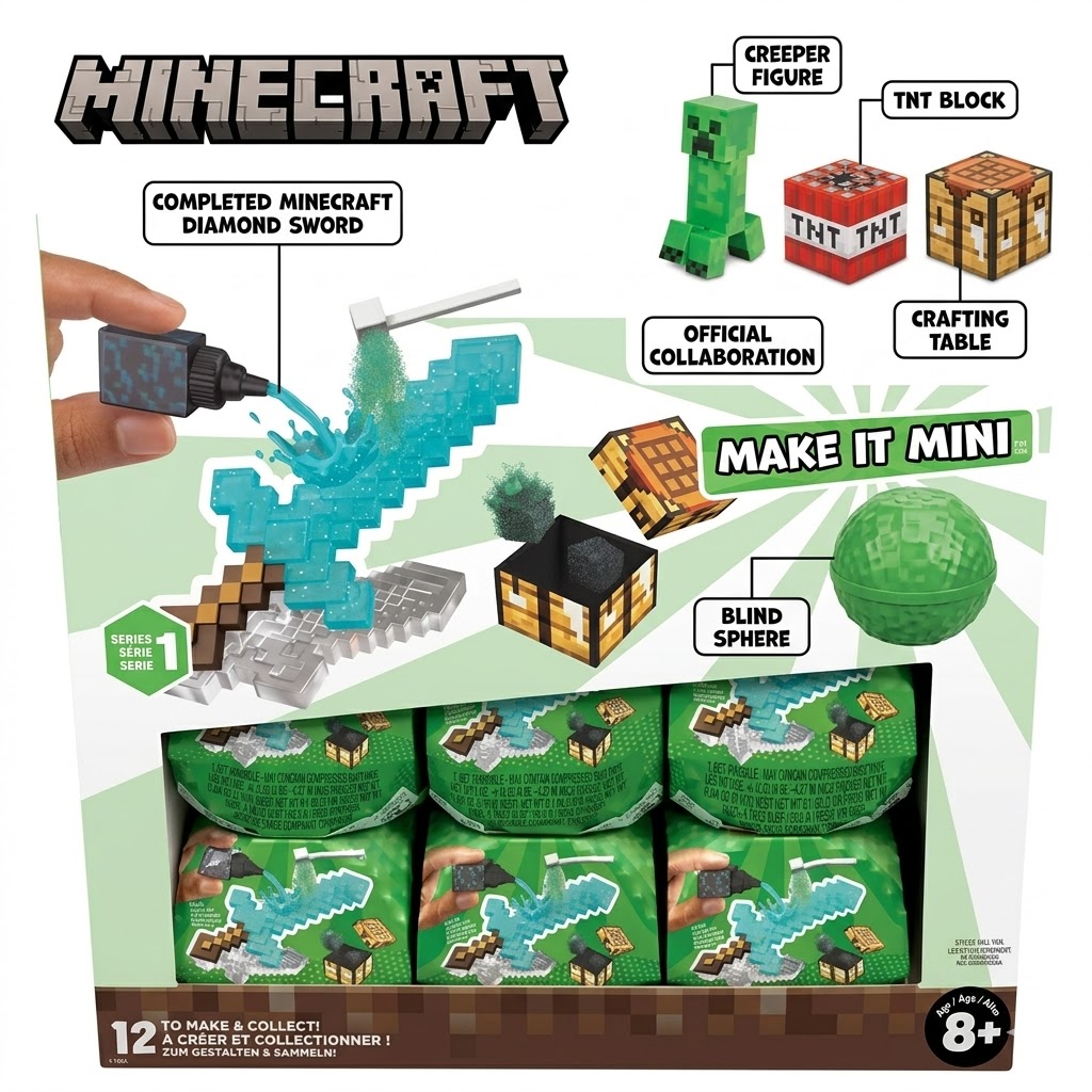 Resin Crafts Minecraft - オリジナルMGAミニバース マインクラフト メイクイットミニ ミステリーボール DIYレジン クラフトキット