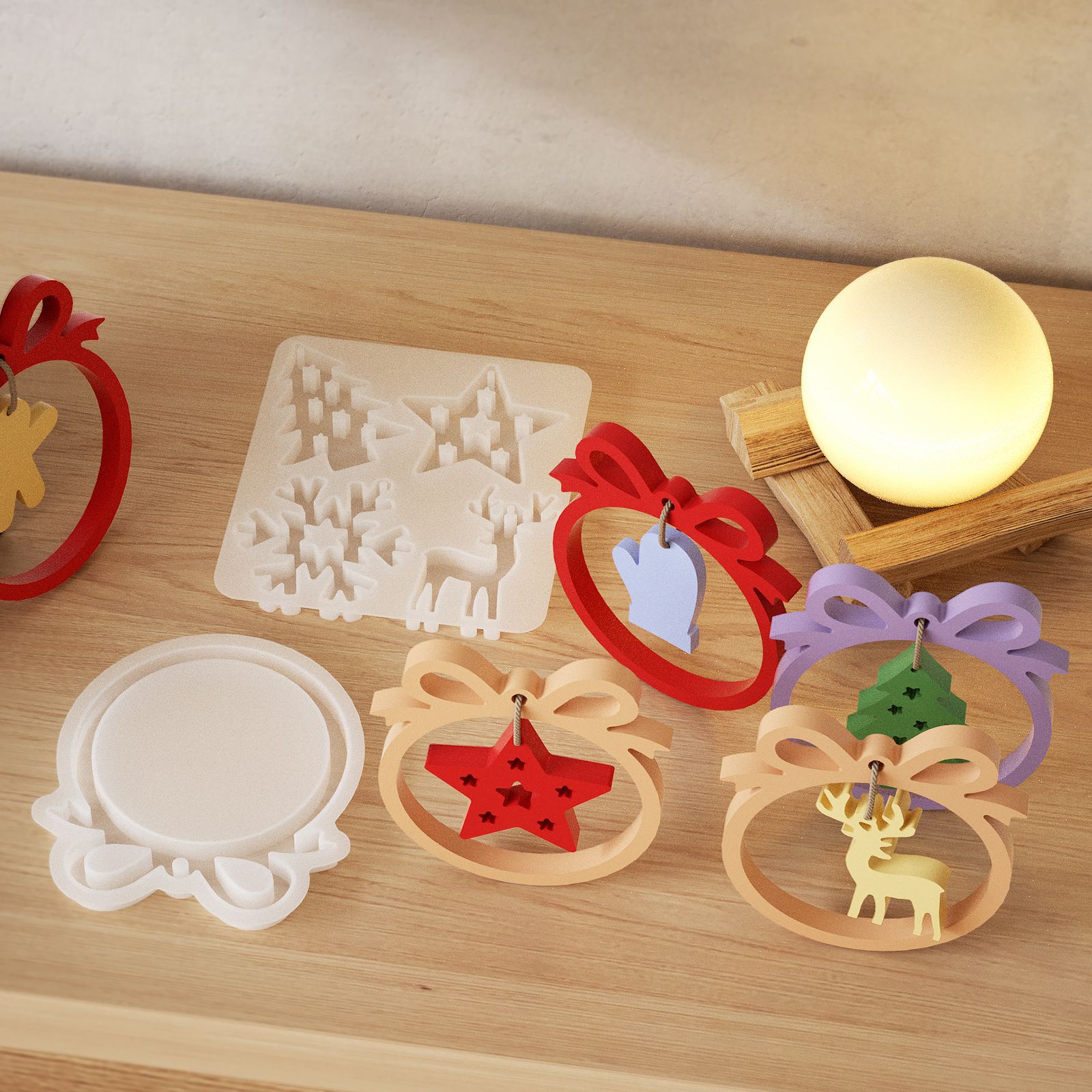 クリスマスリボンの装飾品やテーブル装飾、キャンドル作りなどに - Resin Craft Ideas のレビューと価格