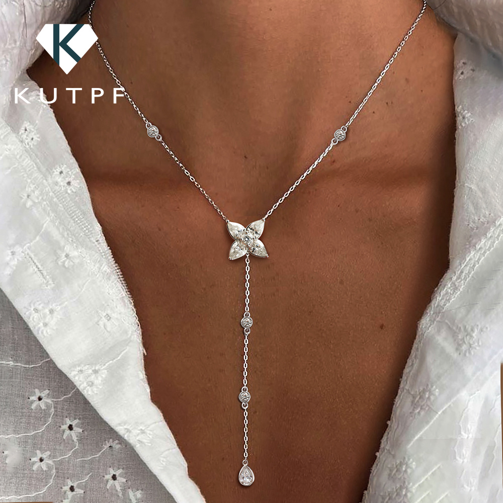 洋梨型/ラウンドベゼルセット モアサナイト ラリエットペンダ - Bezels Set Pendant のレビューと価格
