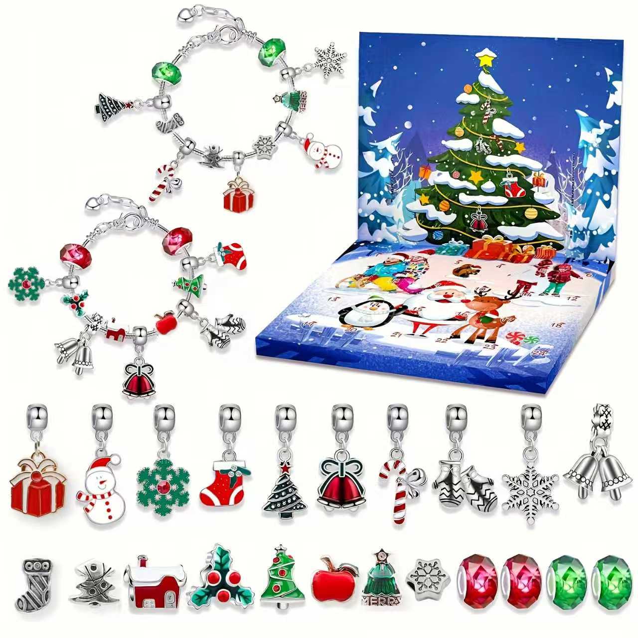 クリエイティブなクリスマス24日カウントダウンカレンダーボッ - Resin Jewelry Kit のレビューと価格