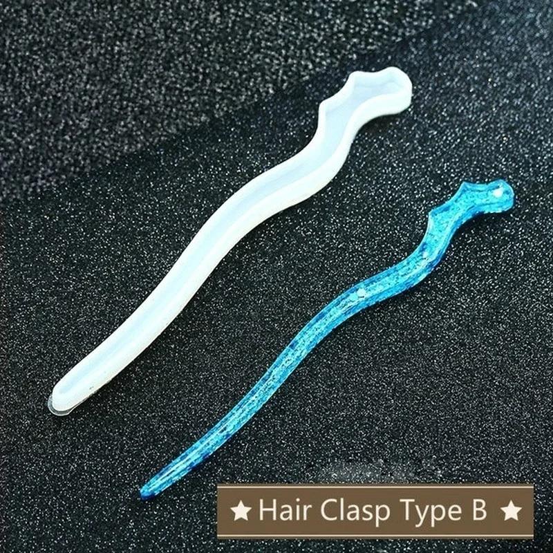 新しい透明ヘアピンシリコーン特殊金型樹脂 DIY ヘアジュエ - Resin Craft Projects のレビューと価格